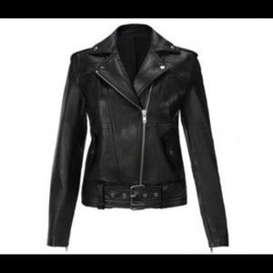 Cabi Black Lambskin Leather Outlaw Jacket- Moto